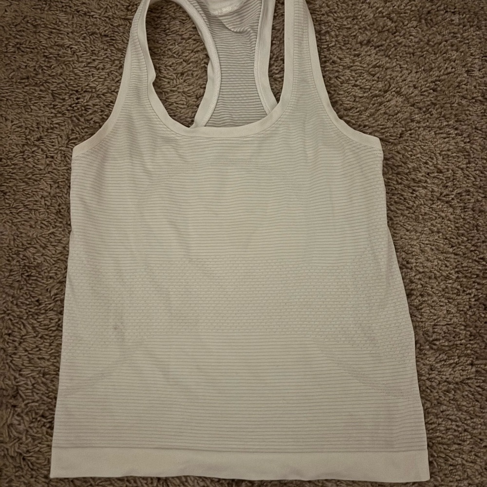 Lululemon Athletica White Tank Top